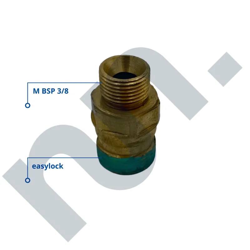 RACCORD LAITON MALE EASYLOCK - MALE BSP 3/8