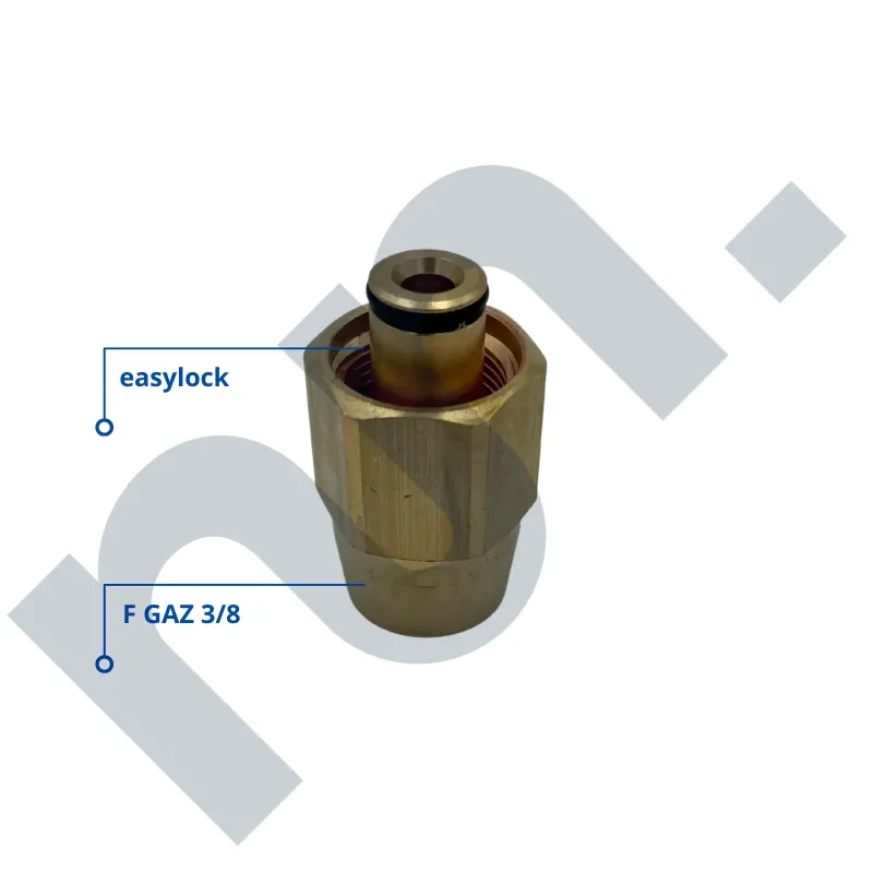 RACCORD LAITON FEMELLE EASYLOCK - FEMELLE GAZ 3/8