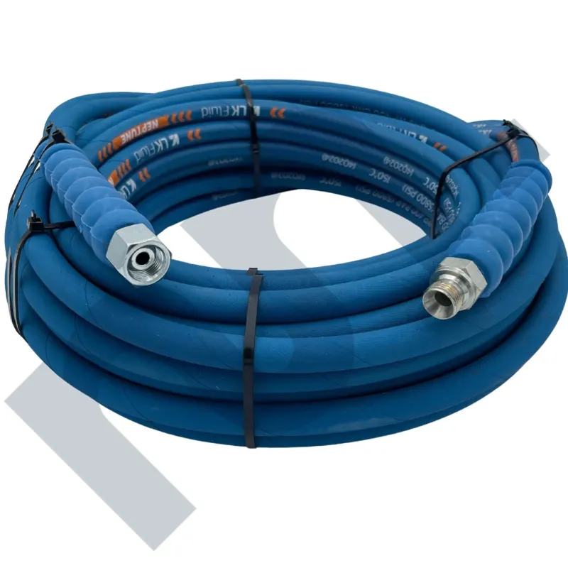 Flexible HP 2SC lavage bleu 5/16 DN8 femelle BSP 3/8 / mâle BSP 3/8