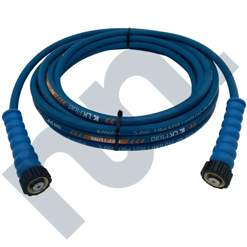 Flexible HP 1SN lavage bleu 1/4 DN6 femelle 22X150