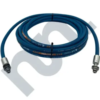 Flexible HP 1SN lavage bleu 1/4 DN6 EKL11 Inox