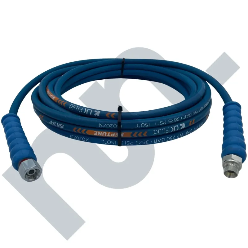 Flexible HP 1SN lavage bleu 1/4 DN6 femelle BSP 3/8 / mâle BSP 3/8