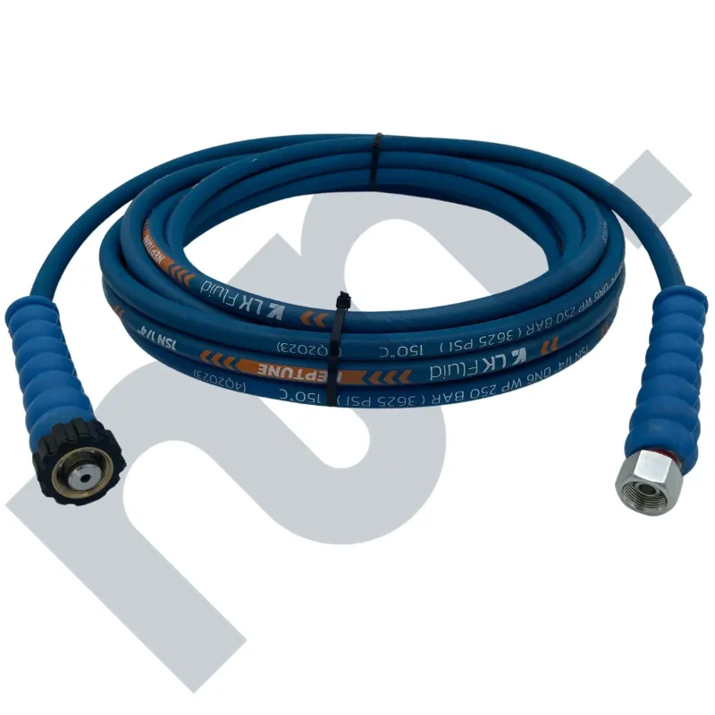Flexible HP 1SN lavage bleu 1/4 DN6 femelle BSP 3/8 / femelle M22X150