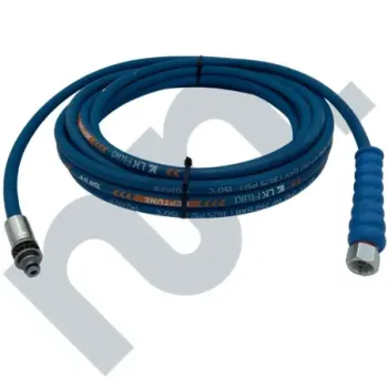 Flexible HP 1SN lavage bleu 1/4 DN6 femelle BSP 3/8 / EKL11 Inox