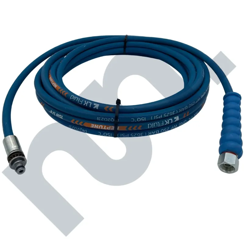 Flexible HP 1SN lavage bleu 1/4 DN6 femelle BSP 3/8 / EKL11 Inox